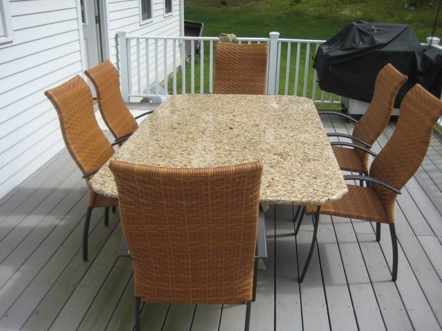 Granite patio table other metro by marble doctors llc