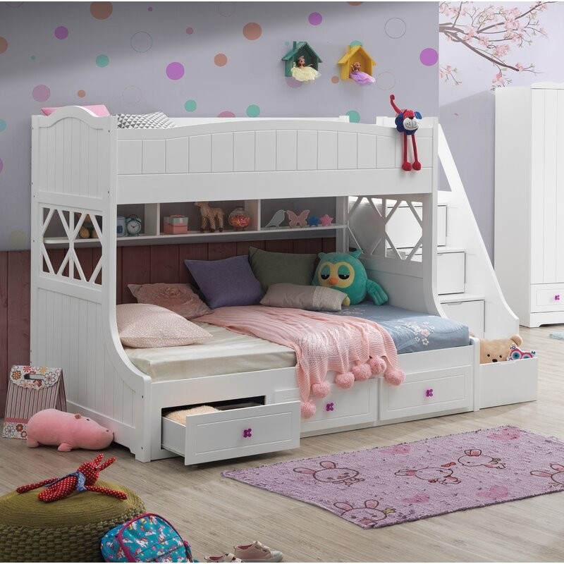 Harriet bee emeric twin over full bunk bed with 3