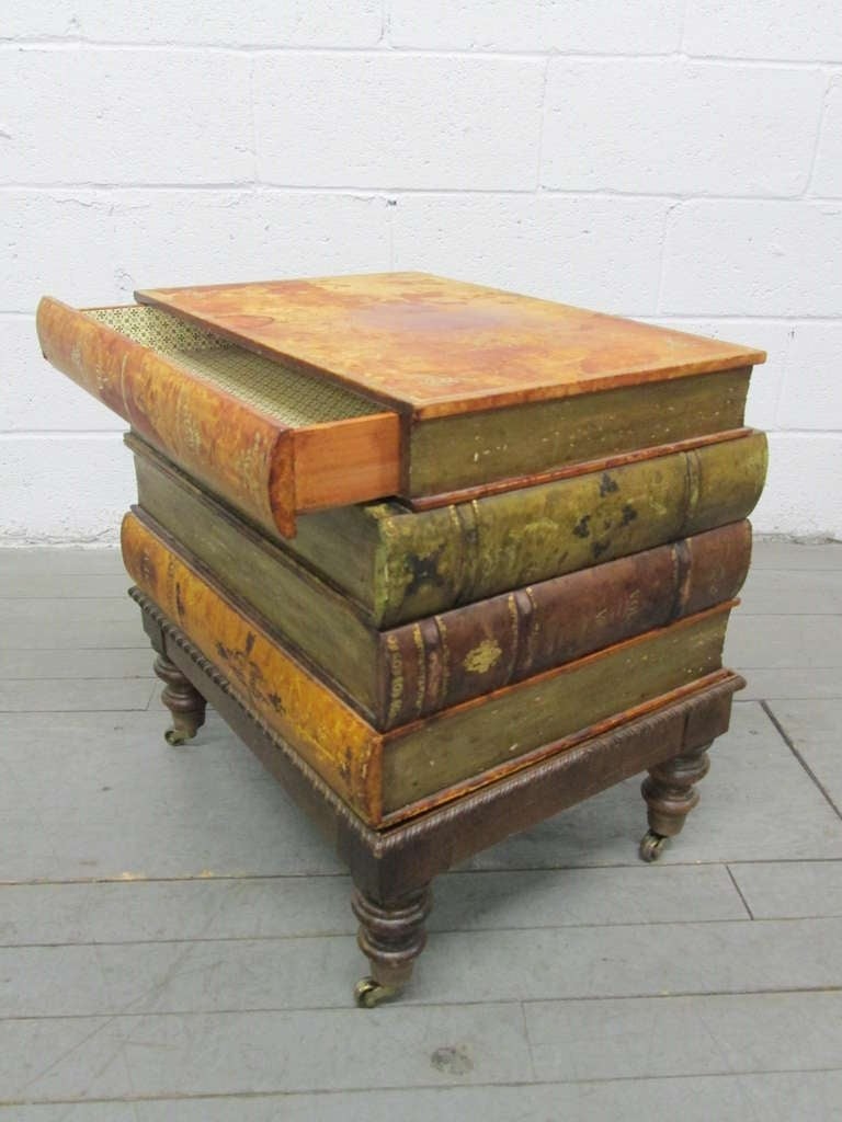 Italian vintage faux book end table at 1stdibs