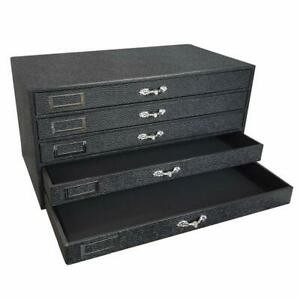 Jewelry organizer chest drawer storage display case box