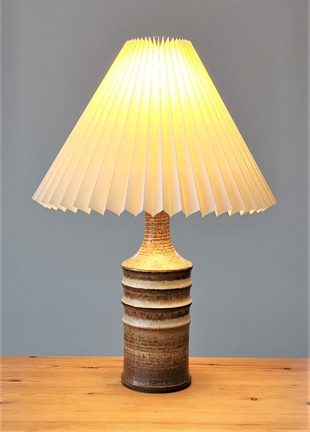 Large 3060 soholm handmade ceramic table lamp pottery