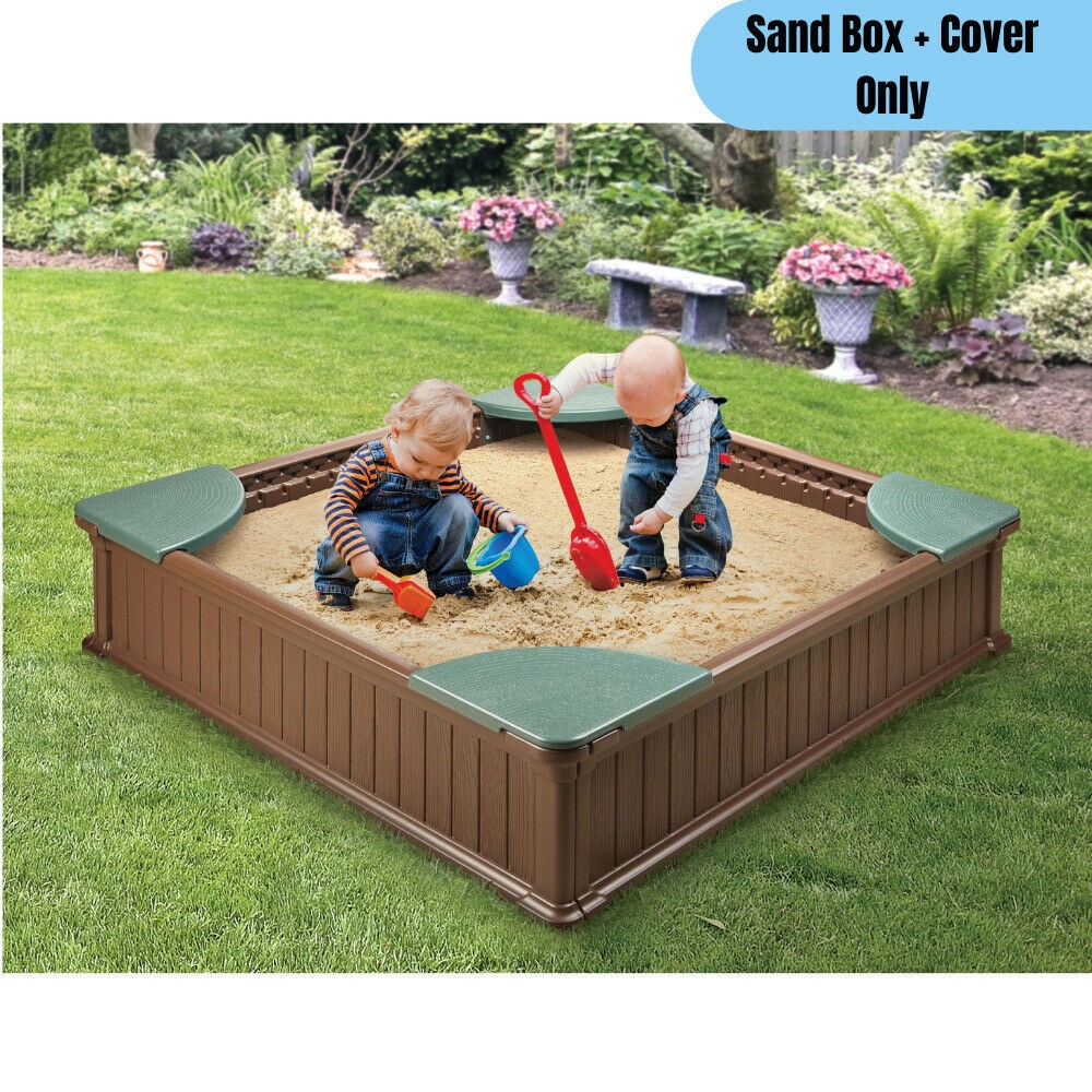 Large sandbox w cover convertible garden planter kids