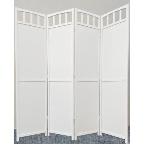 Legacy decor solid wood 4 panel room divider 70 tall