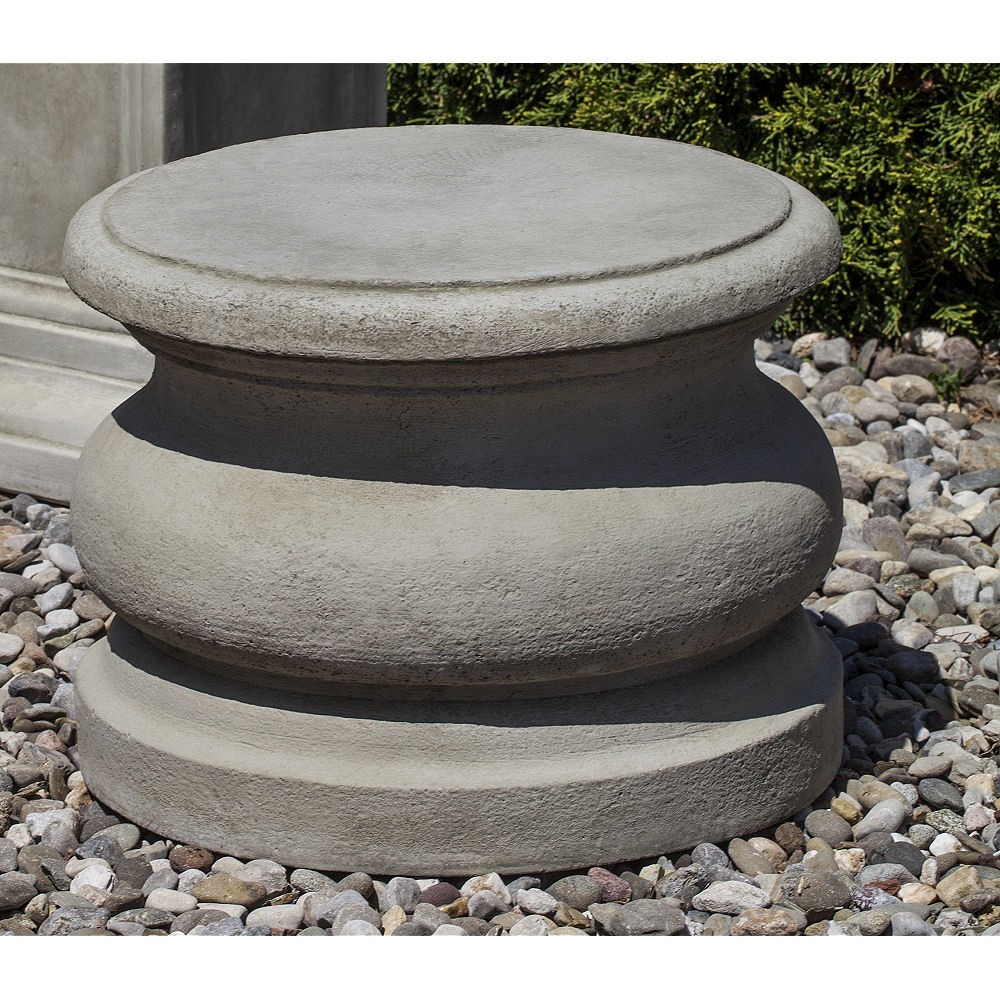 Low round pedestal planter or statue riser kinsey garden