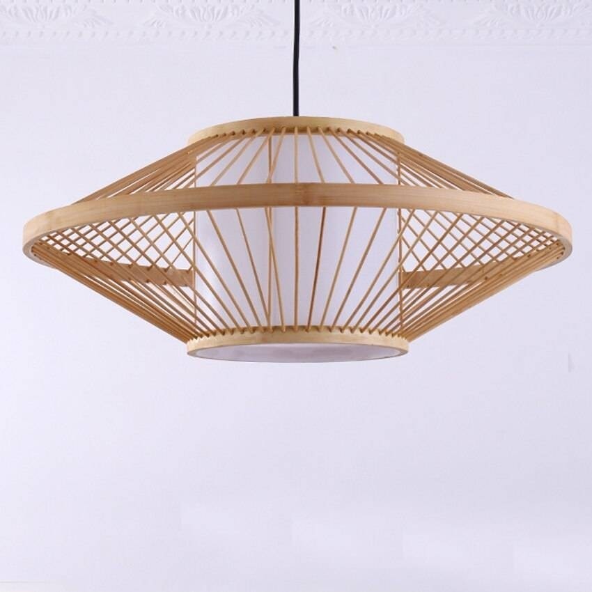 Luxury dia 50cm hand knitting bamboo pendant lamp light