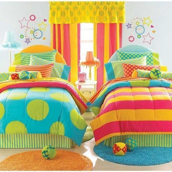 Multi colored bedding for the fearless decorator