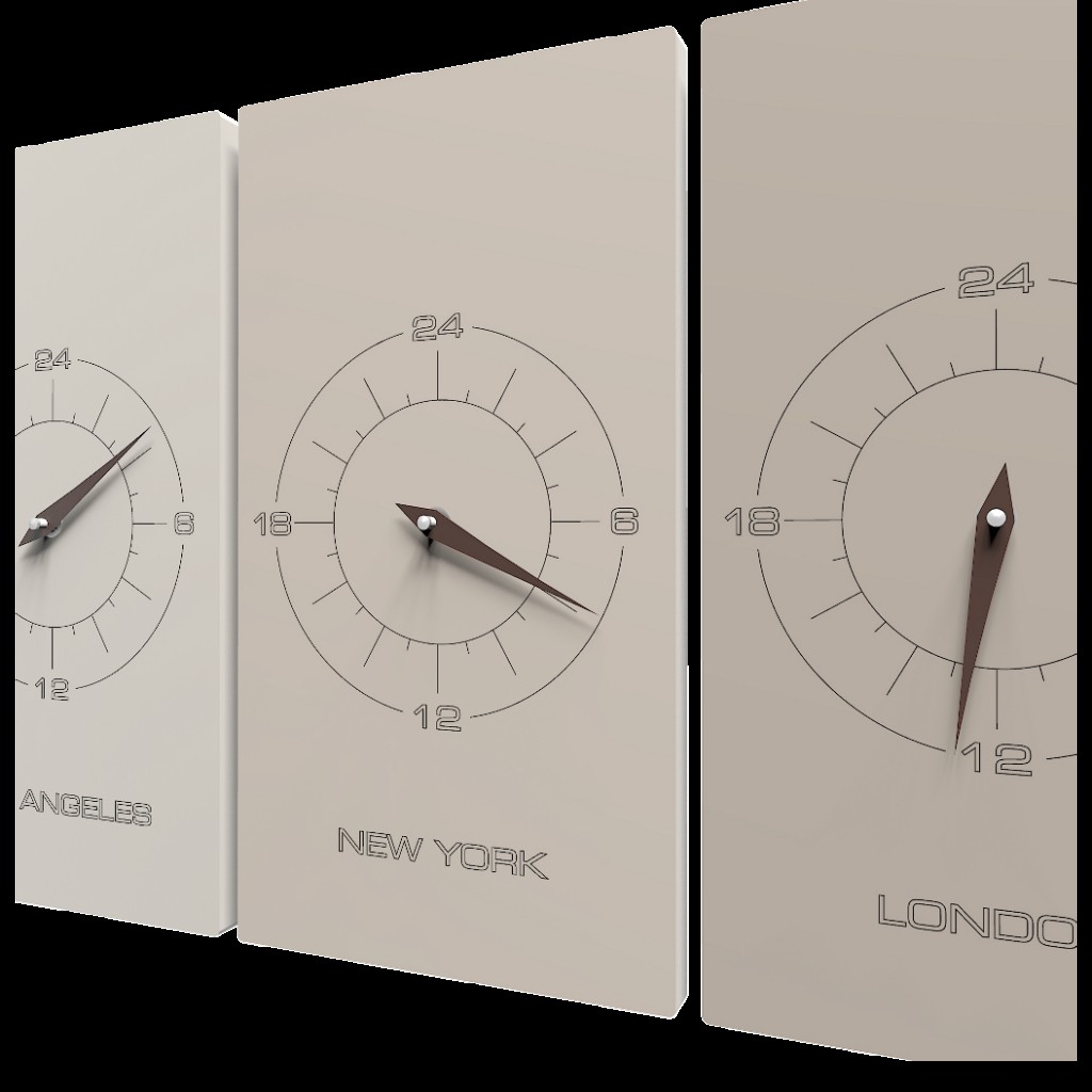 Multiple time zone wall clock for office 1