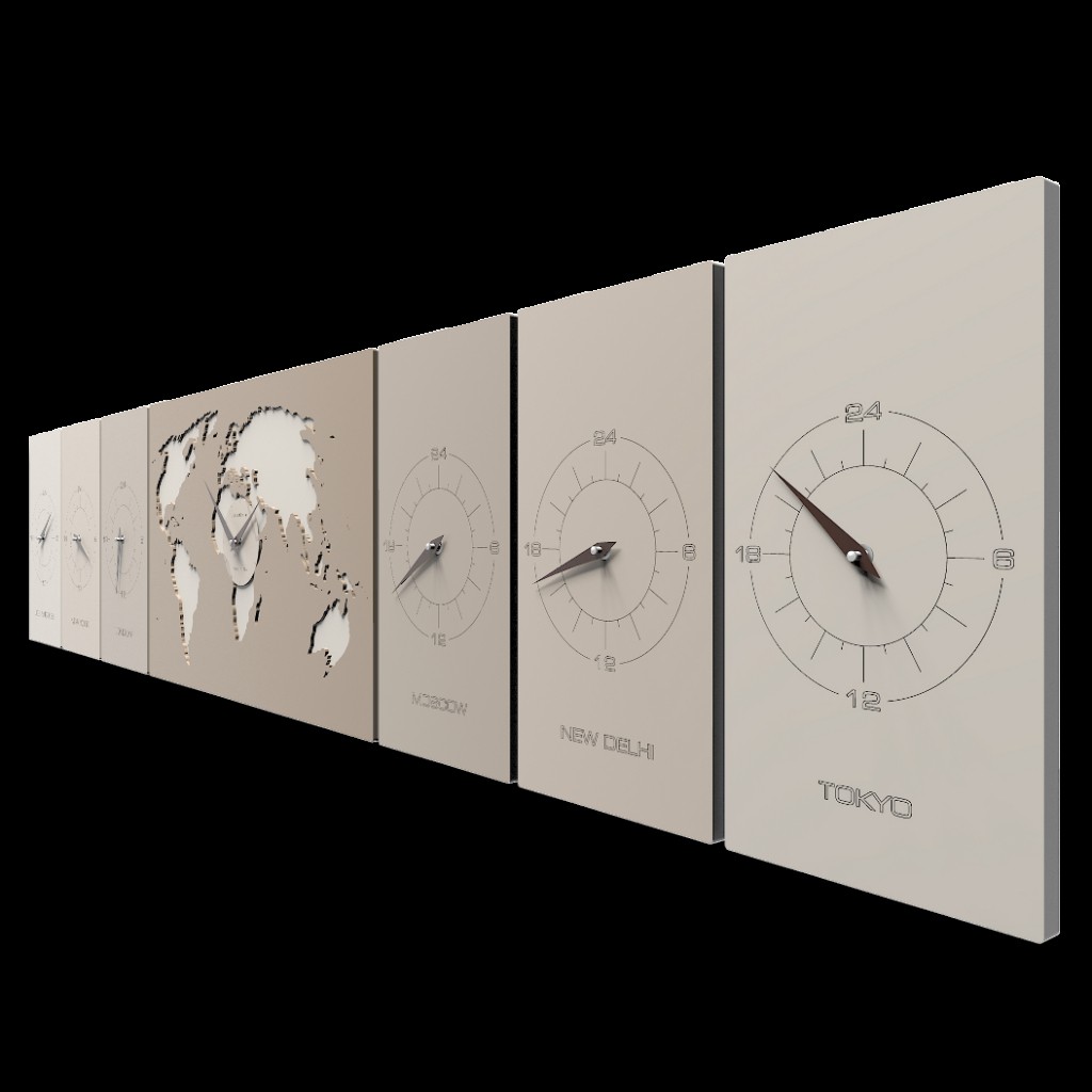 Multiple time zone wall clock for office