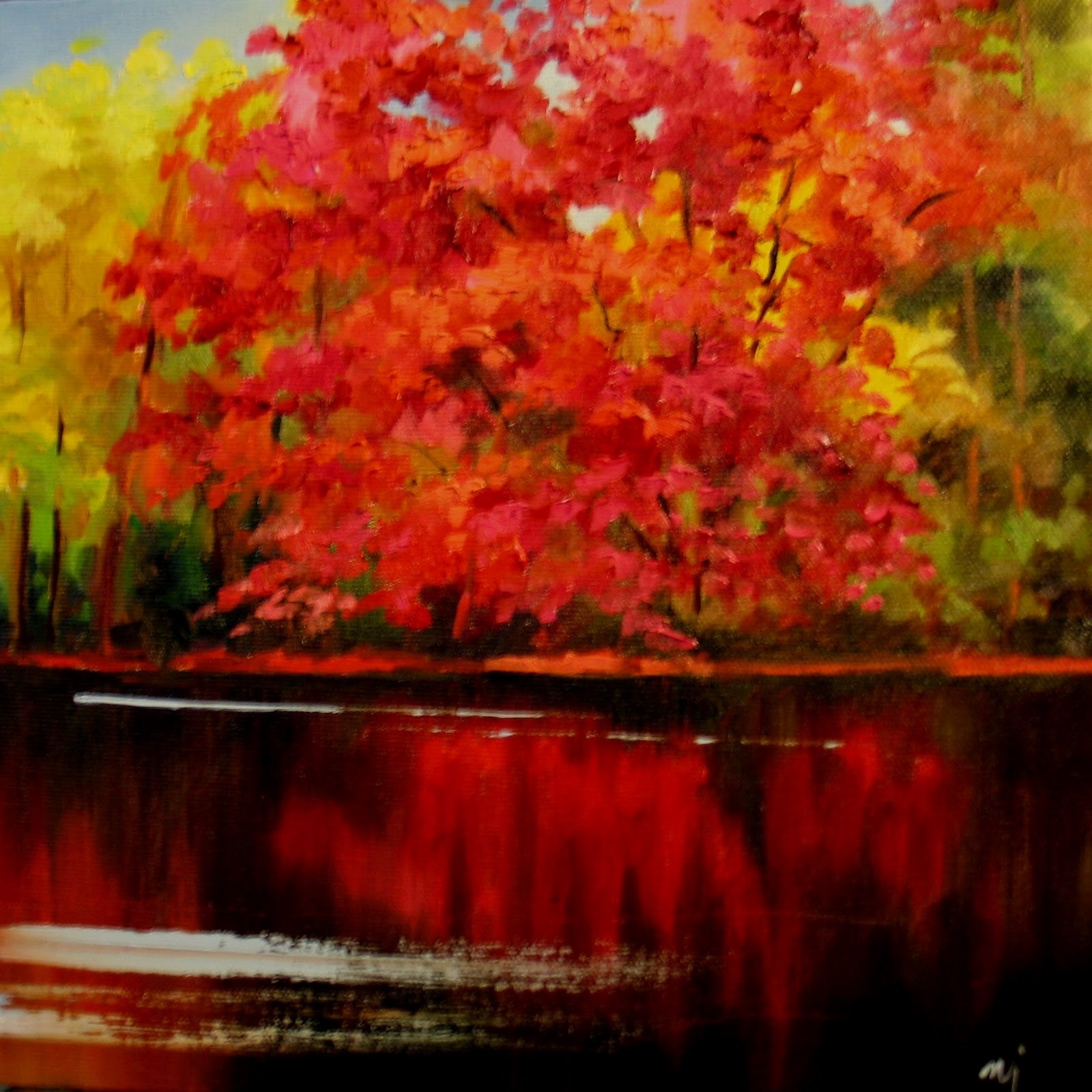 Nels everyday painting the red tree sold