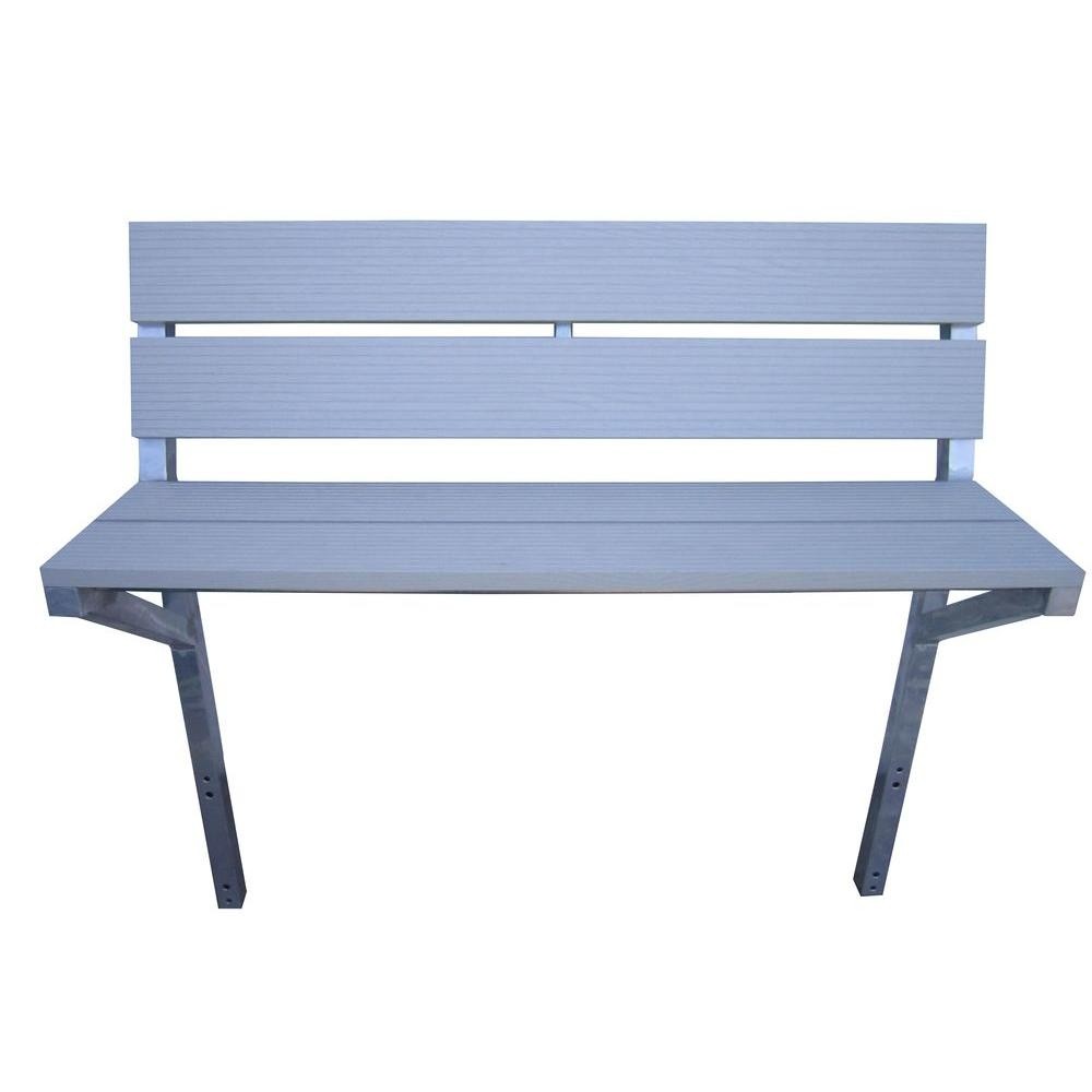 Patriot docks 4 ft aluminum bench kit in gray 10837