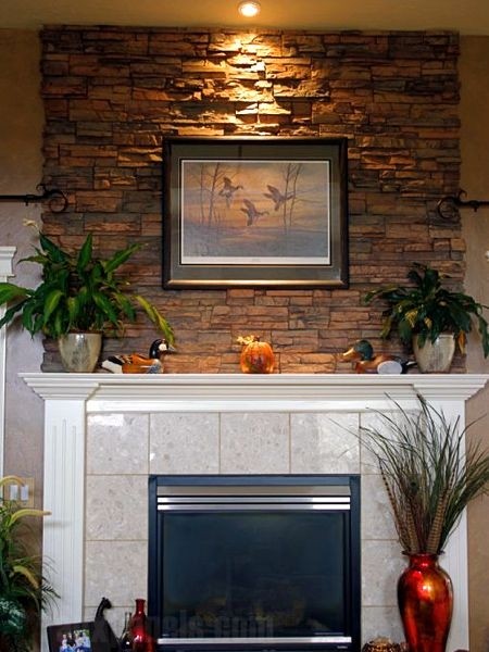 Regency stacked stone earth another faux fireplace