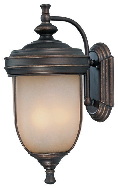 Shanton 3 light outdoor wall lamp dark bronze light