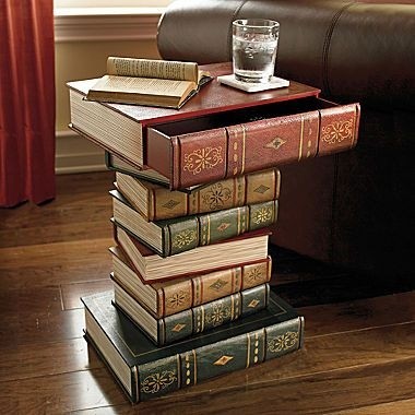 Stacked books end table could try a diy for the