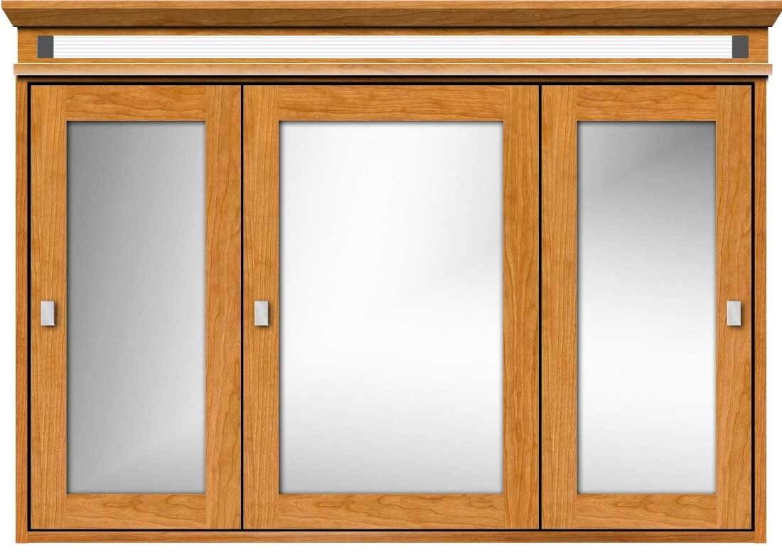Strasser tri view medicine cabinet with inset style doors