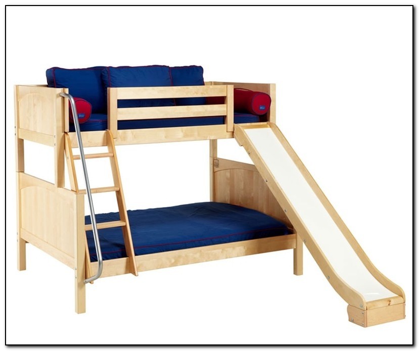 Twin over full bunk bed with slide beds home design