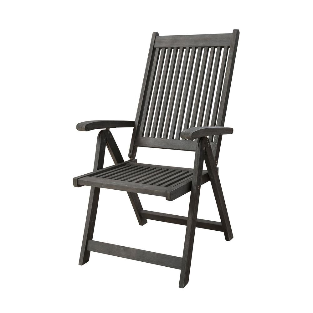 Vifah renaissance reclining wood outdoor dining chair