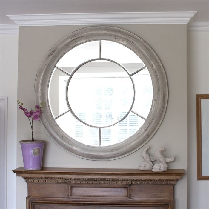 White washed round window mirror gbp305 similar for gbp215 at