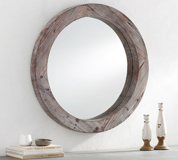 Wood mirror round rustic ad wood mirror round wood