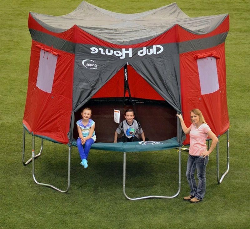 15 ft waterproof trampoline tent clubhouse cover enclosure