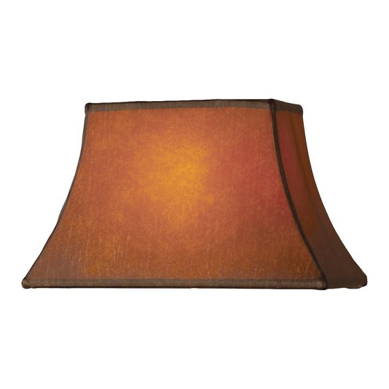 15 inch rectangle bell faux leather lampshade shades of