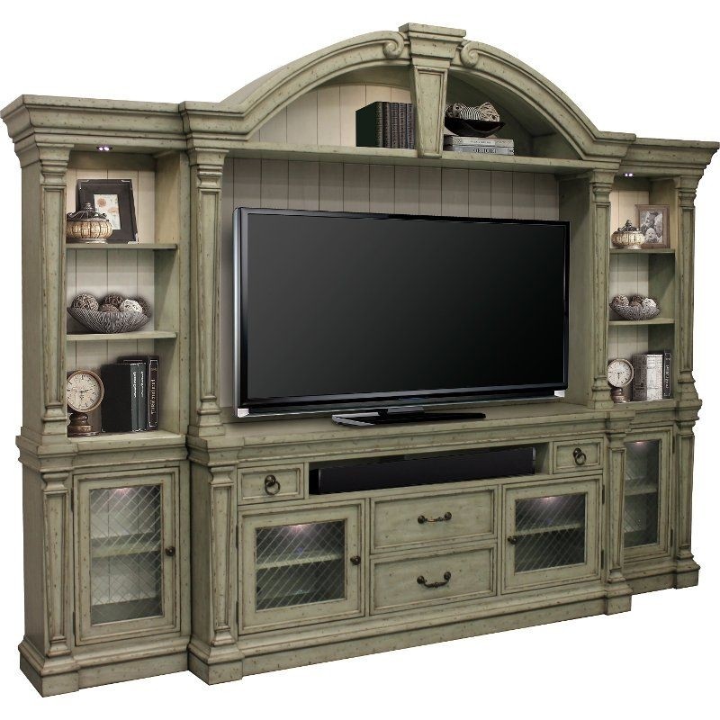 4 piece antique sage entertainment center lafayette