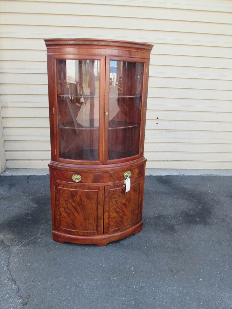 56987 antique mahogany corner cabinet curio ebay