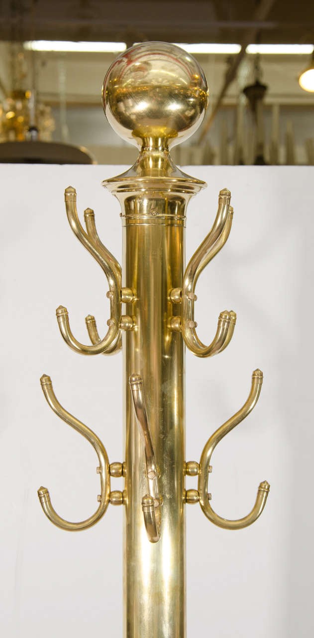A victorian solid brass coat rack at 1stdibs