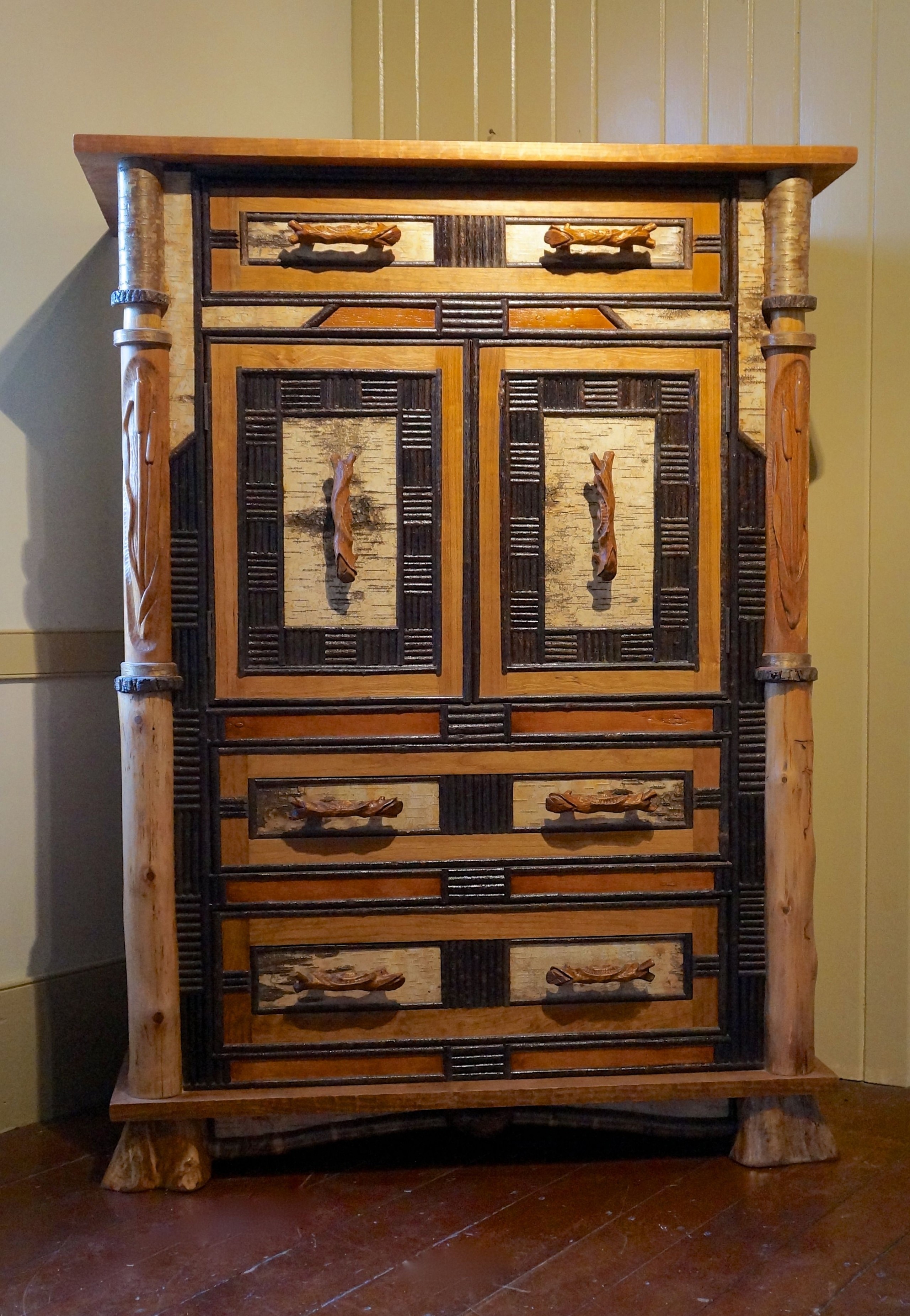 Adirondack rustic chifferobe dresser