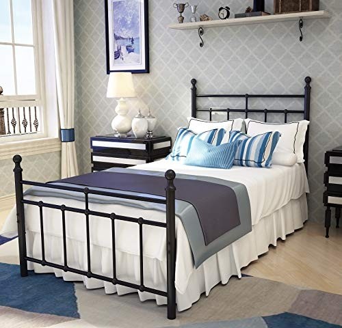 Amazon com metal bed frame twin size with vintage