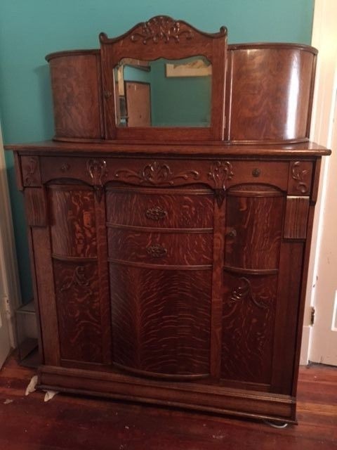Antique oak murphy bed cabinet bed comefortable to sleep
