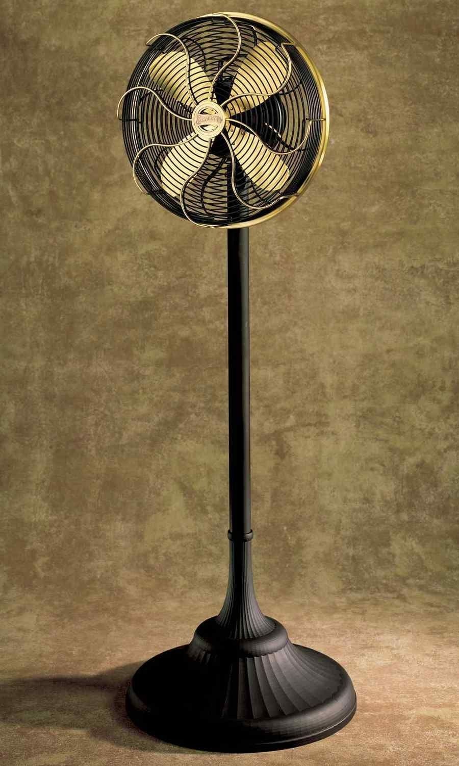 Antique pedestal fan for retro interior floor fan