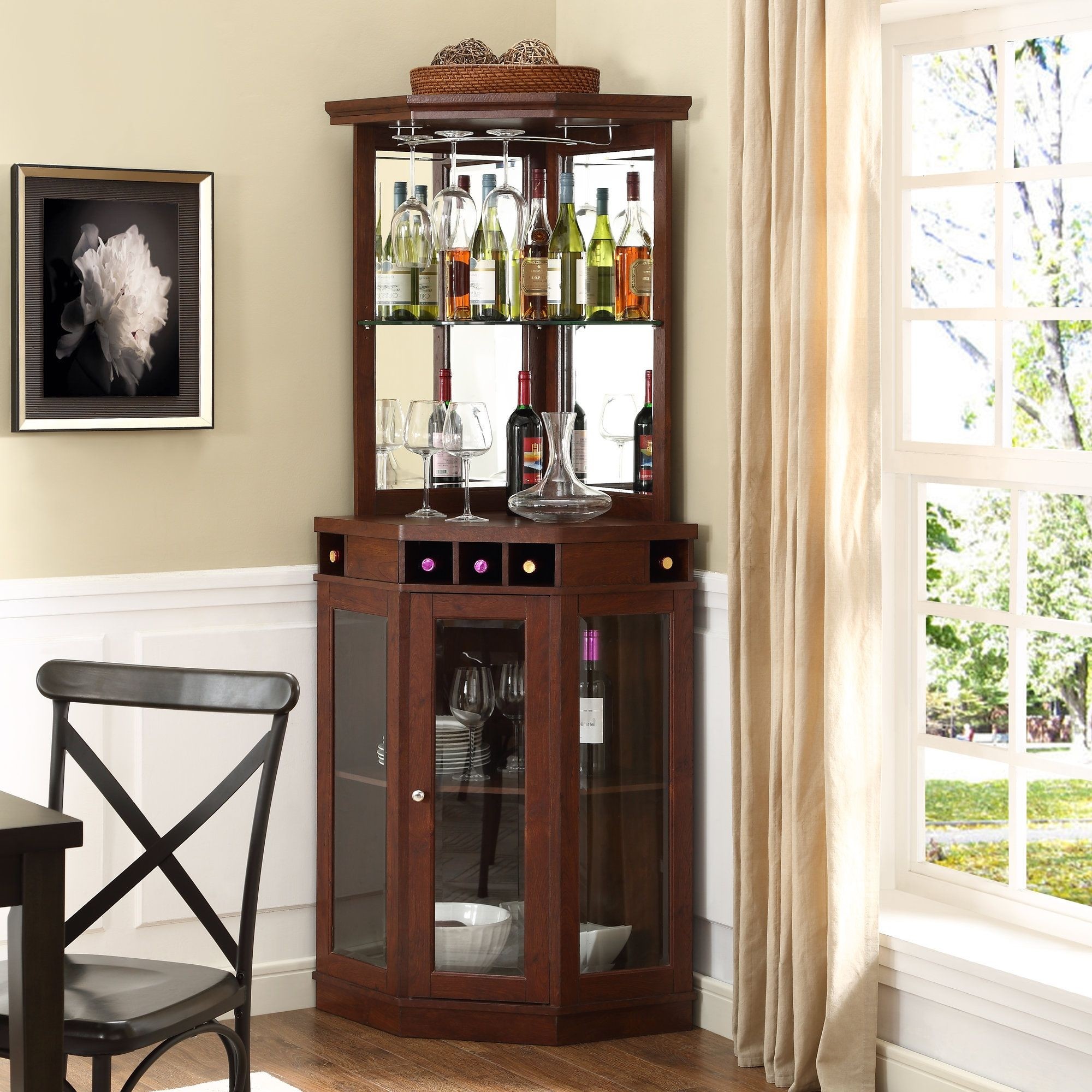 Ashfield bar with wine storage bar furniture corner bar