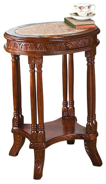 Balfour inlaid marble colonnade table victorian side