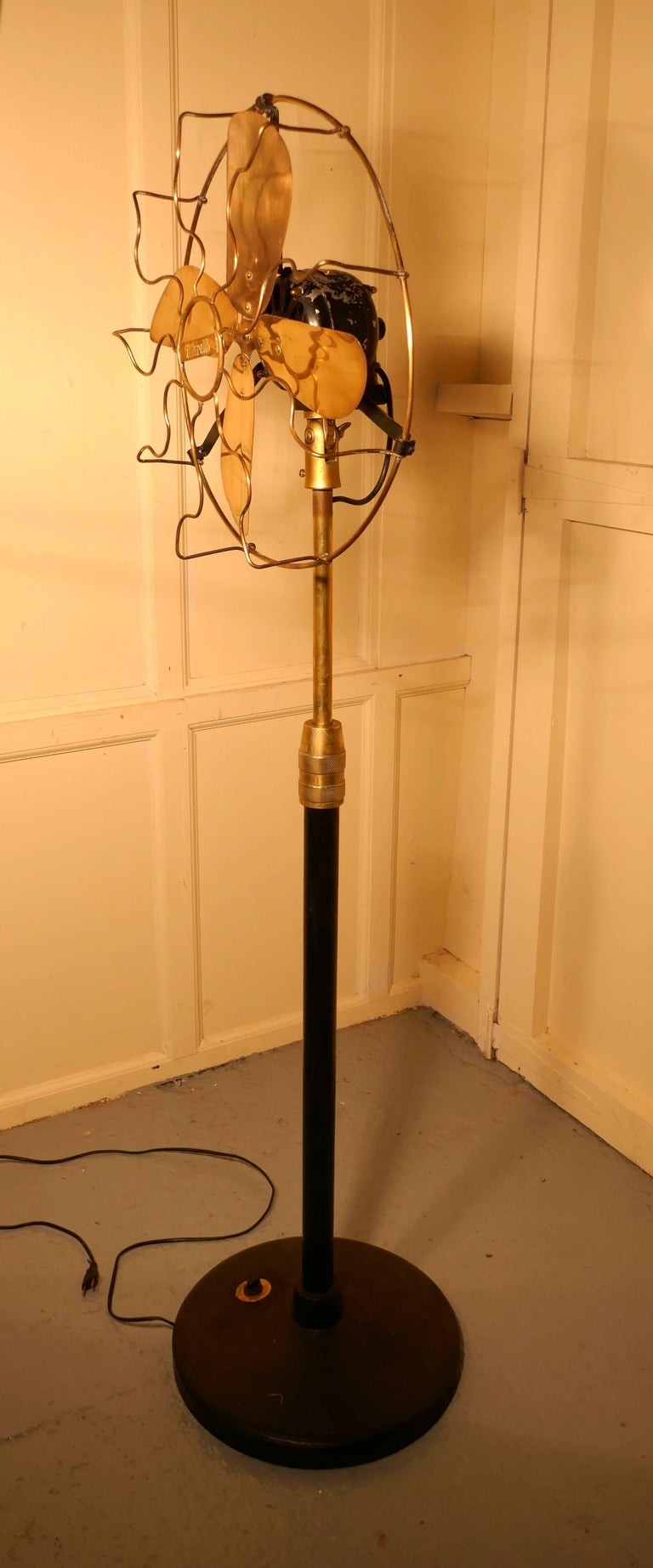 Brass electric telescopic pedestal fan by mirelli 1