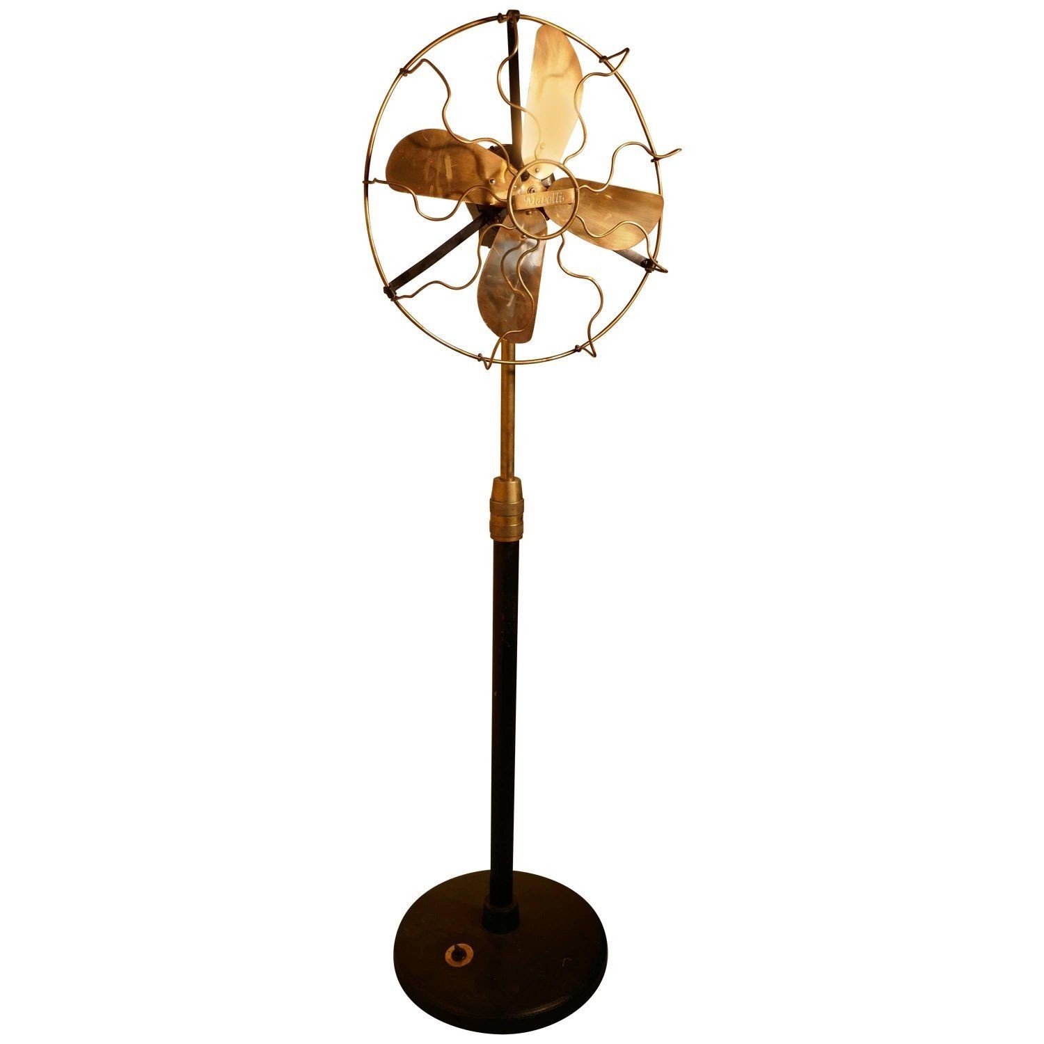 Brass electric telescopic pedestal fan by mirelli