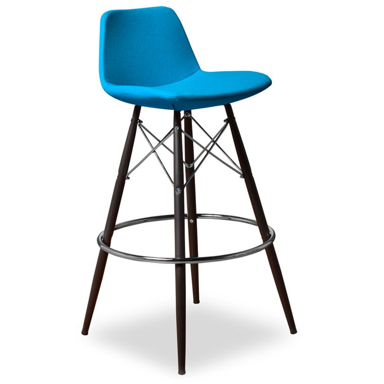 Cardiff modern turquoise wool bar stool eurway furniture