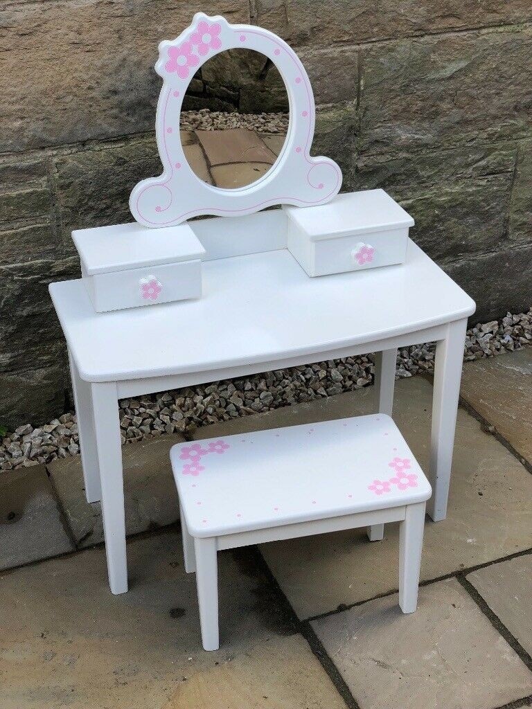 Childrens dressing table and stool in morningside