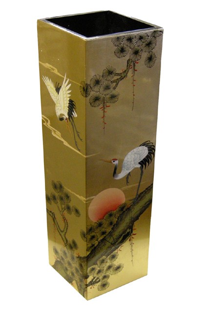 Chinese umbrella stand with cranes
