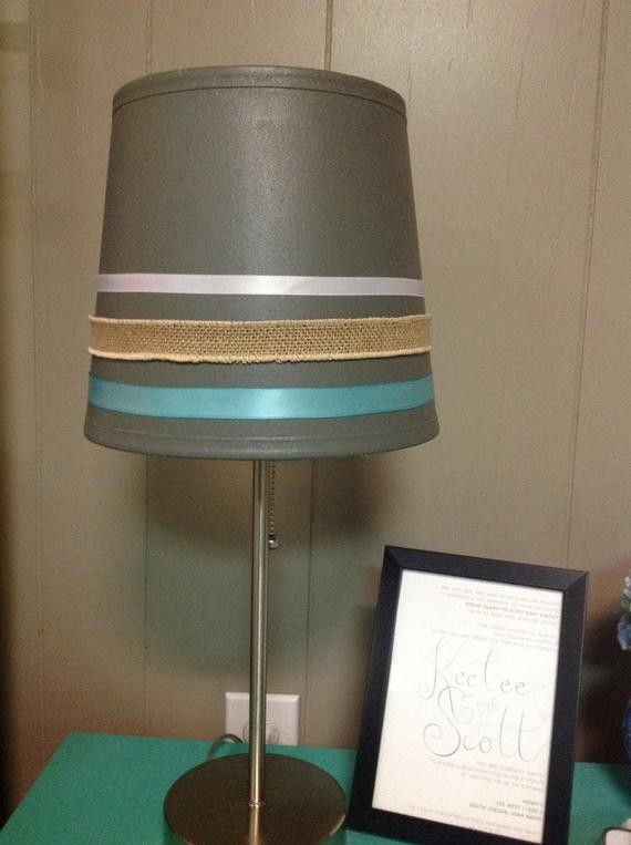 Colored striped lamp shade by lampshadecentral on etsy
