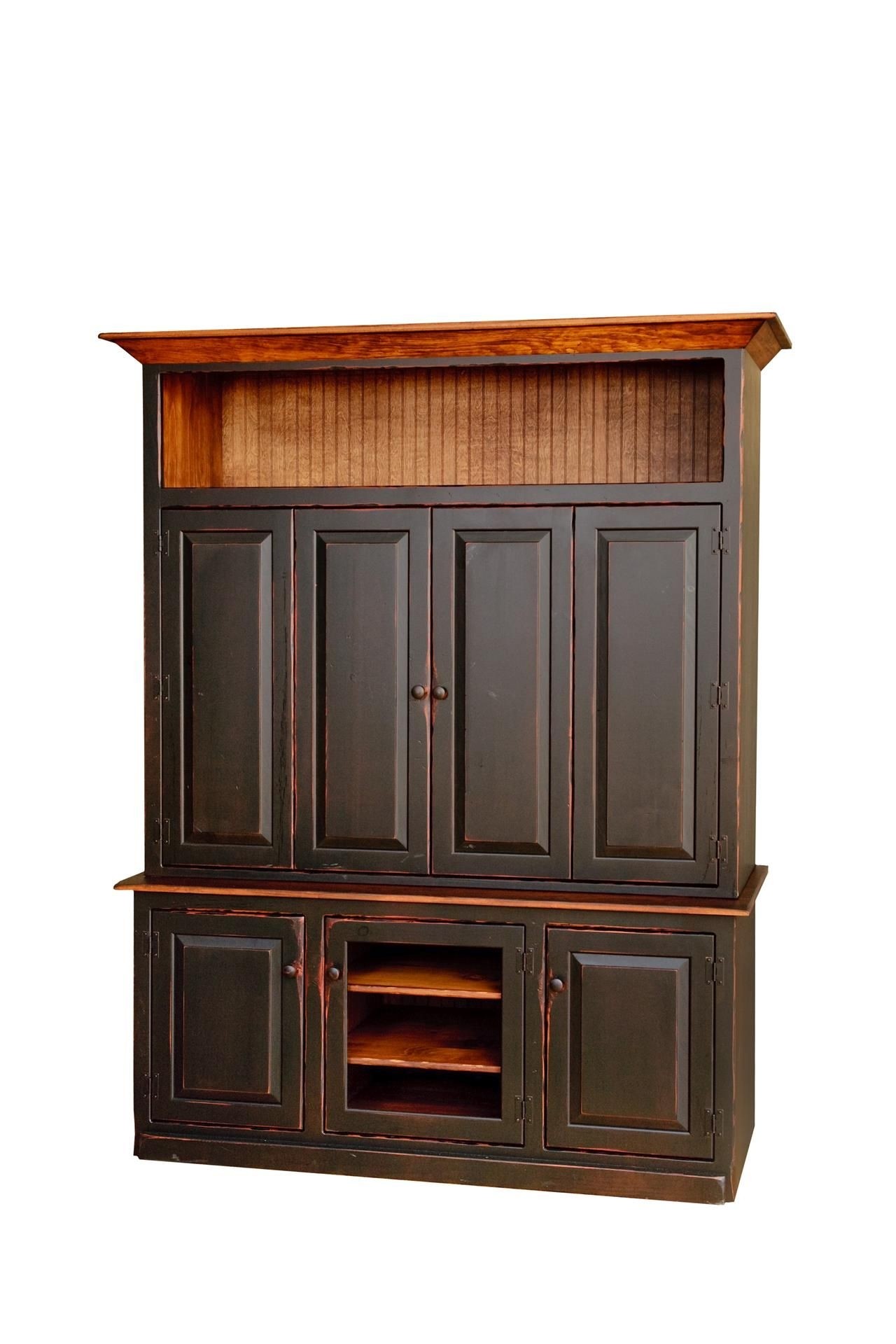 Country style entertainment center with optional side 1
