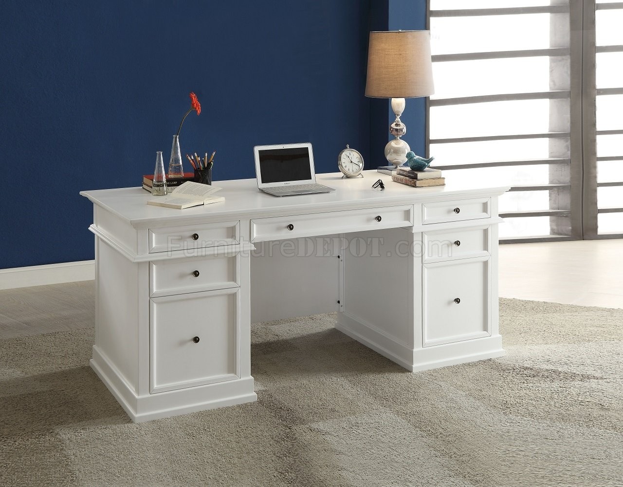 Daiki 92255 office desk in white by acme