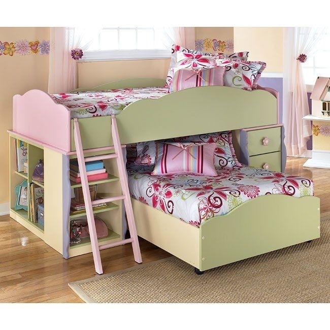 Doll house bedroom set w twin over twin loft bed