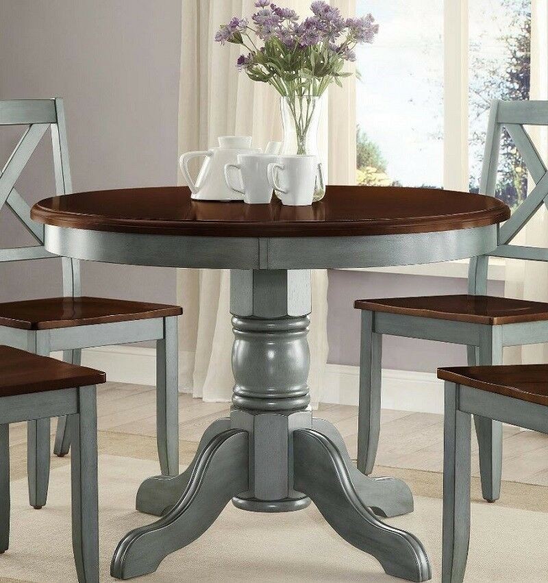 Farmhouse dining table round french country kitchen rustic 1