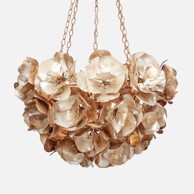 Flowering oyster shell chandelier mitchell hill shop