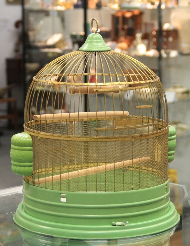 Found in ithaca vintage hendryx bird cage with perches