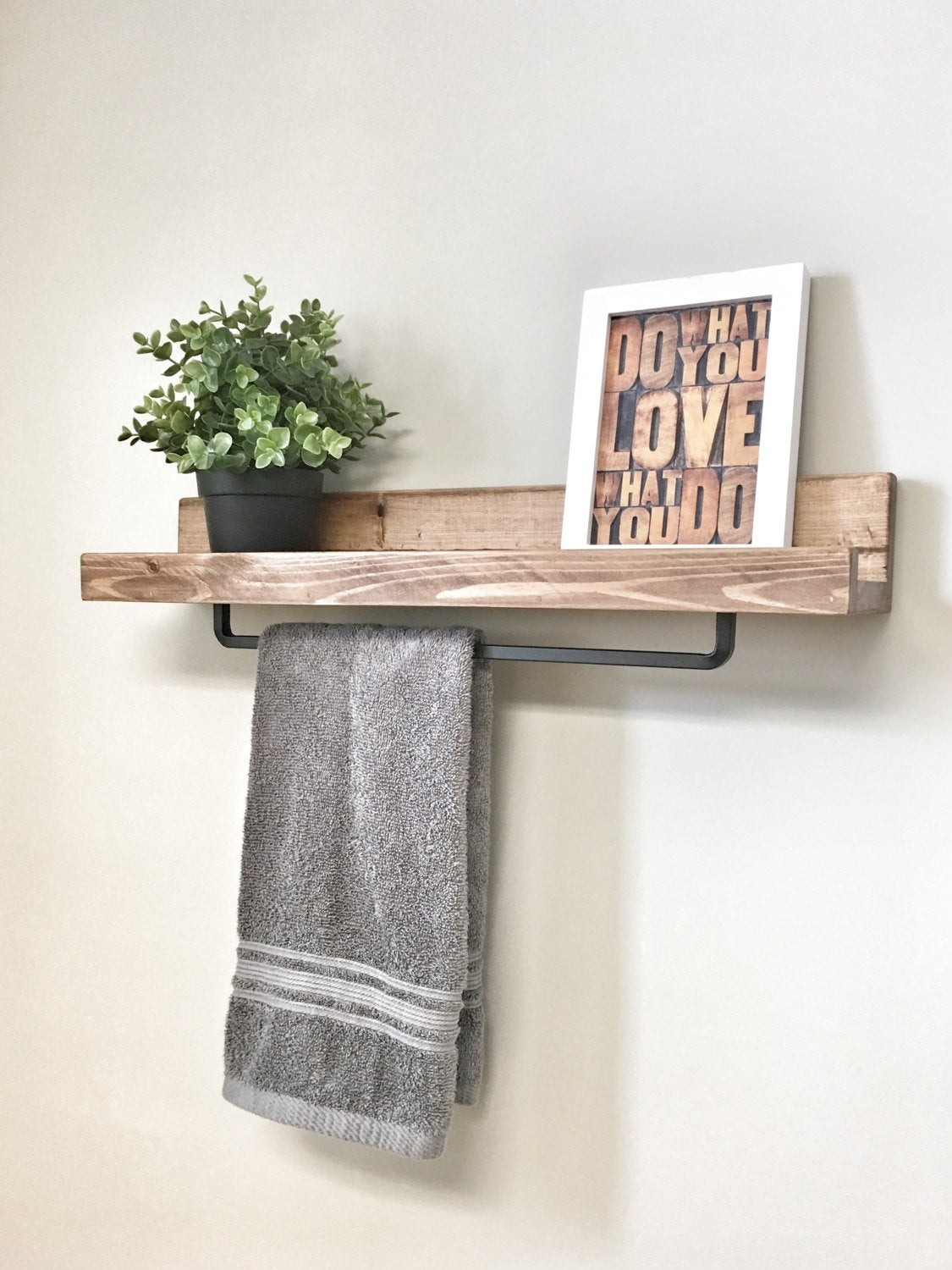 Free shipping wood towel rack shelf ledge shelves