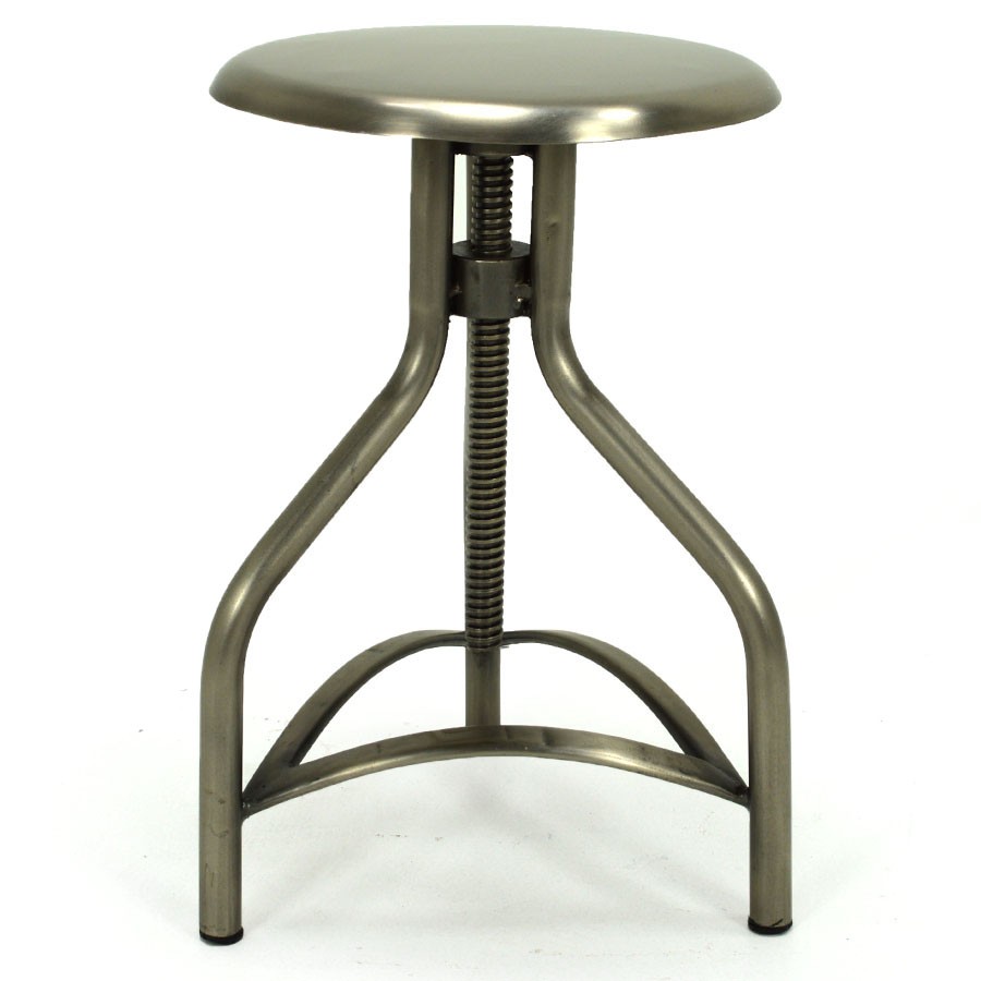 Geary iron swivel stool brushed nickel home source