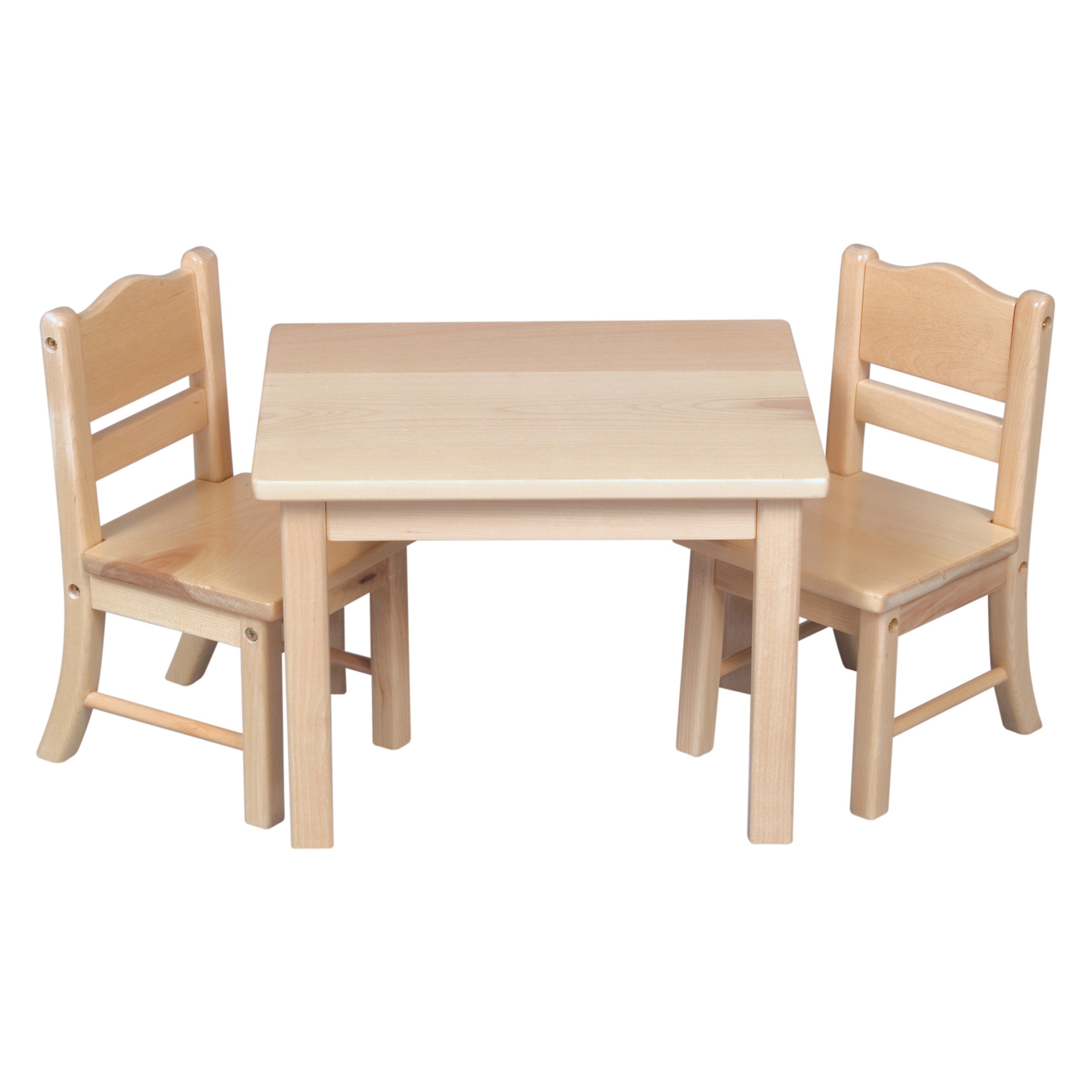 Guidecraft doll table and chair set natural baby doll