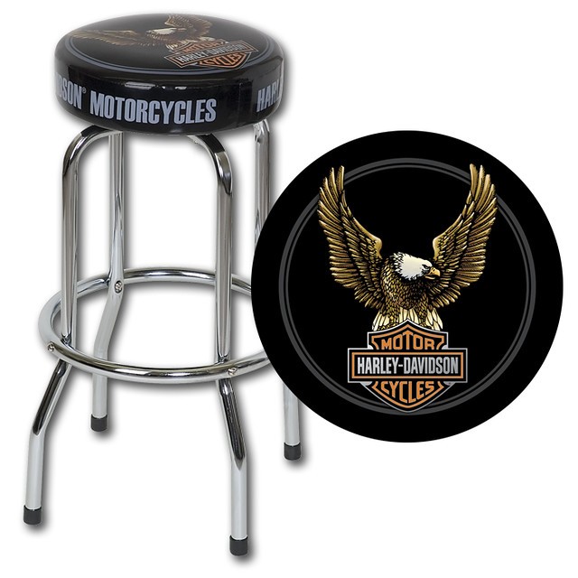 Harley davidson bar stool bar shield eagle flickr