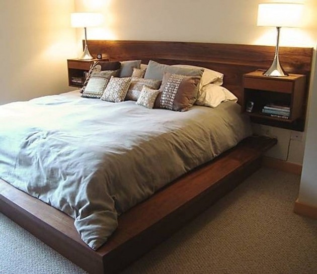 Headboard with nightstand attached bed headboards